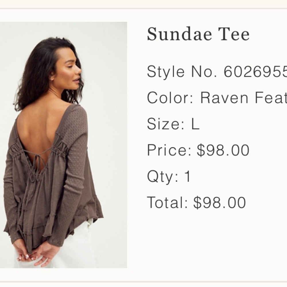 Free People Sundae Tee NWOT